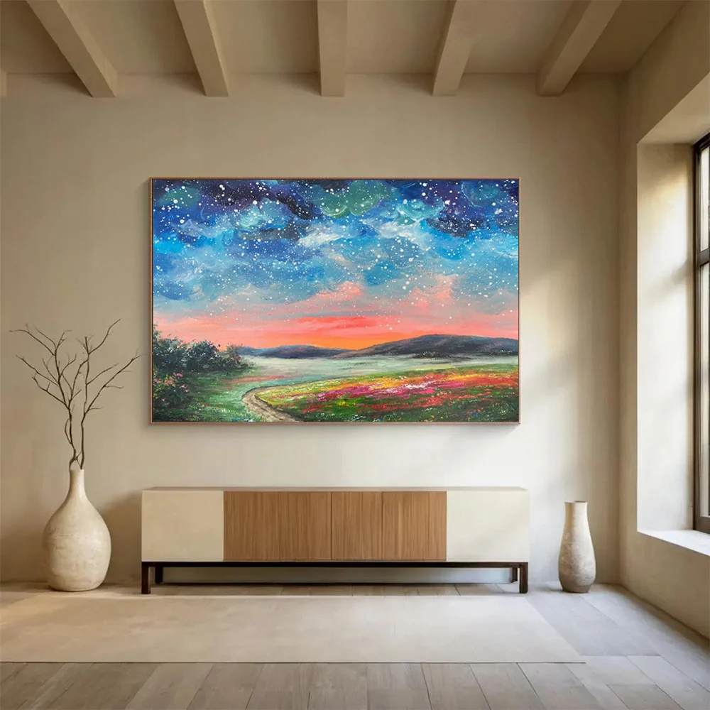 Sunset Handmade Landscape Abstract Wall Art LY9Y4